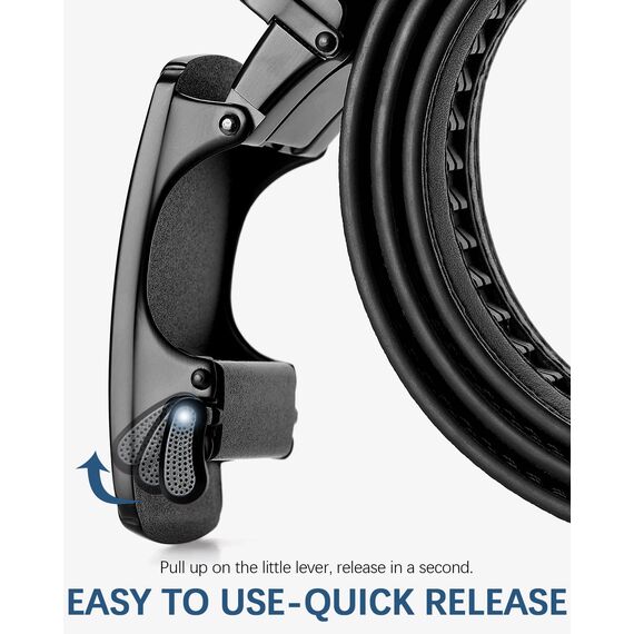 BOSTANTEN Gürtel Herren, Ledergürtel für Herren mit Ratsche Automatikschließe Business Anzug Gürtel Breit 35mm,Größe Angepasst