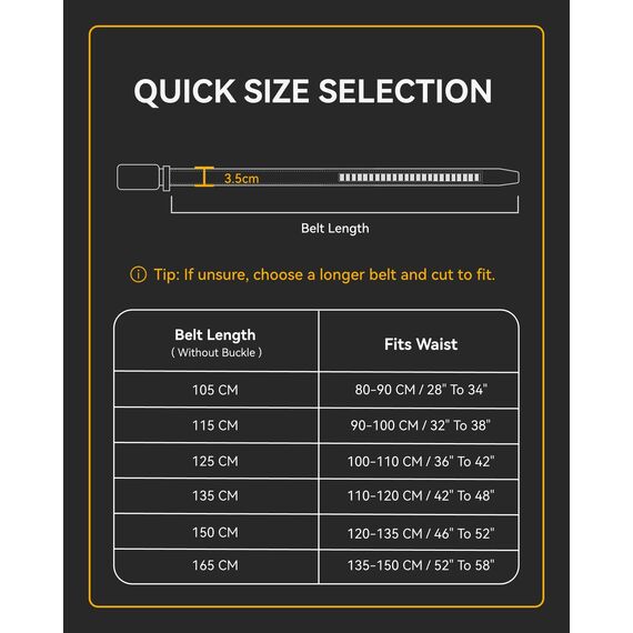 CHAOREN Ledergürtel Herren – Automatik Gürtel Herren ohne Löcher für Anzug und Freizeit 35mm (verschiedene Größen und Farben)