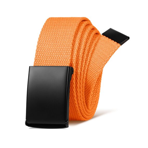 LXMY Gürtel Herren,Herren Gürtel Ohne Löcher,Stufenlos Verstellbar Canvas Stoff Gürtel Herren,Der Outdoor Business Arbeitsgürtel Passt überall Hin(Orange)