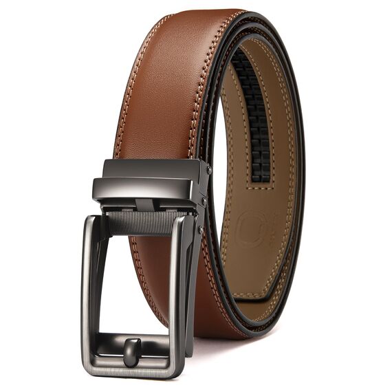 CHAOREN Ledergürtel Herren – Automatik Gürtel Herren ohne Löcher für Anzug und Freizeit 35mm (verschiedene Größen und Farben)