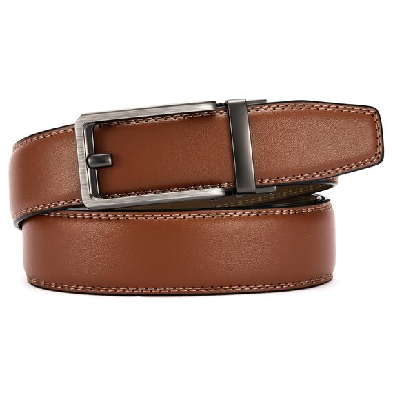 CHAOREN Ledergürtel Herren – Automatik Gürtel Herren ohne Löcher für Anzug und Freizeit 35mm (verschiedene Größen und Farben)