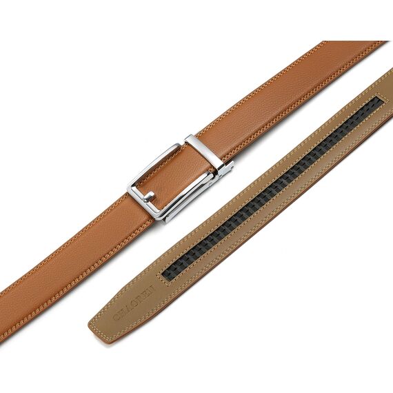 CHAOREN Ledergürtel Herren – Automatik Gürtel Herren ohne Löcher für Anzug und Freizeit (Breit 35mm)