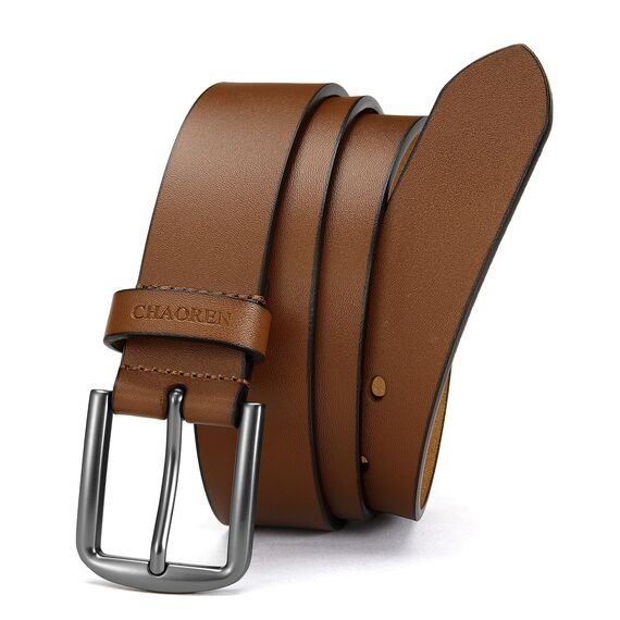 CHAOREN Ledergürtel Herren Schwarz, Gürtel Herren Leder Schwarz 35mm für Jeans, Weicheres Leder Passt Besser