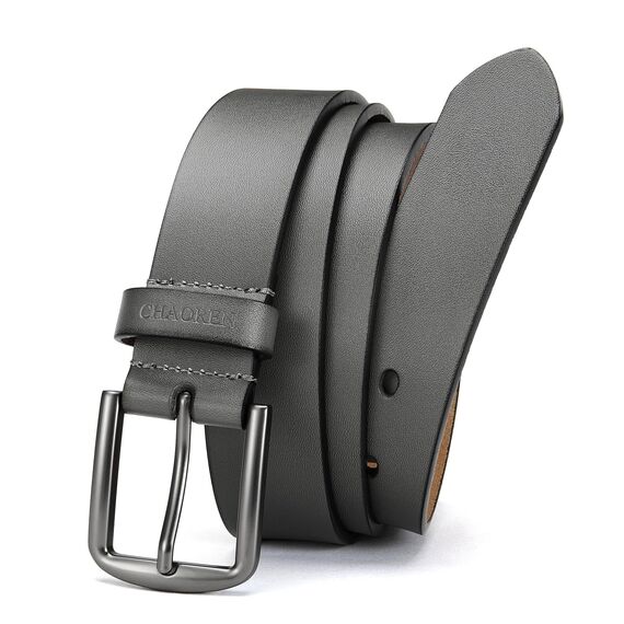 CHAOREN Ledergürtel Herren Schwarz, Gürtel Herren Leder Schwarz 35mm für Jeans, Weicheres Leder Passt Besser