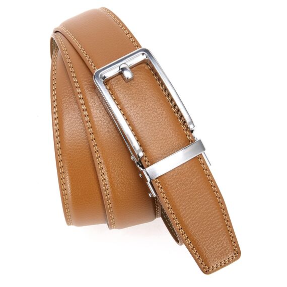 CHAOREN Ledergürtel Herren – Automatik Gürtel Herren ohne Löcher für Anzug und Freizeit (Breit 35mm)
