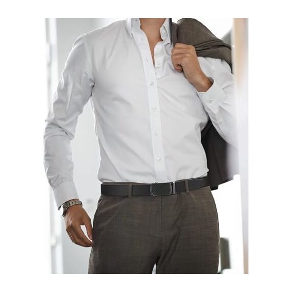 CHAOREN Gürtel Herren, Automatik Ledergürtel Herren Ratsche für Business Anzug, 35mm Gürtel ohne Löcher, Größe Angepasst