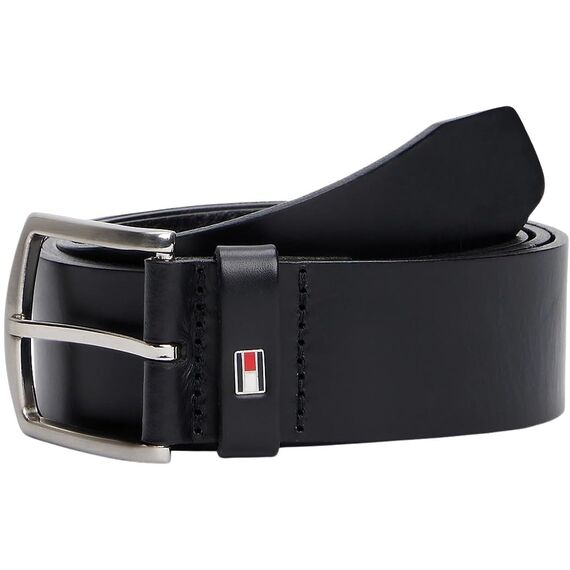 Tommy Hilfiger Herren Gürtel New Denton Belt 4,0 cm Ledergürtel, Schwarz (Black), 70 cm
