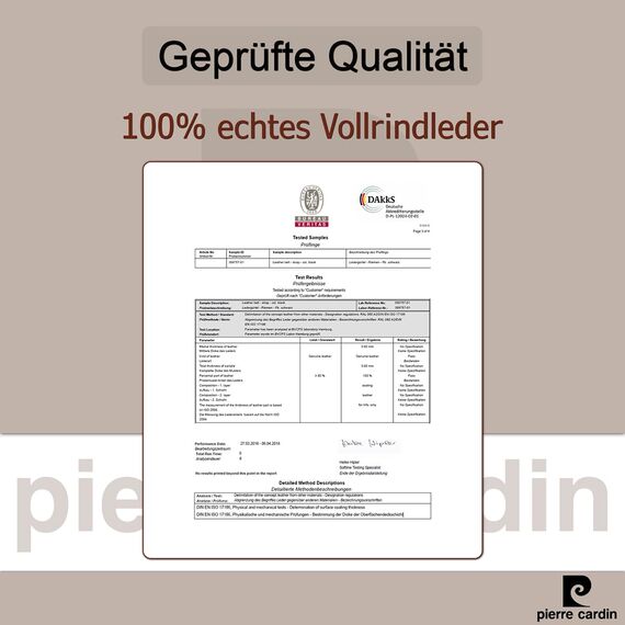Pierre Cardin Leder-Gürtel Herren 40 mm breit, Gürtel Herren Vollledergürtel schwarz/braun, Größe/Size:Bundweite 110 cm Gesamtlänge 125 cm W 43.3 XL, Farbe/Color:braun