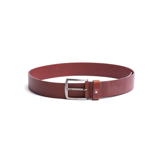 Tommy Hilfiger Herren Gürtel New Denton Belt 4,0 cm Ledergürtel, Braun (Dark Tan), 60 cm