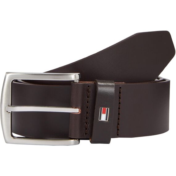 Tommy Hilfiger Herren Gürtel New Denton Belt 4,0 cm Ledergürtel, Braun (Testa Di Moro), 90 cm
