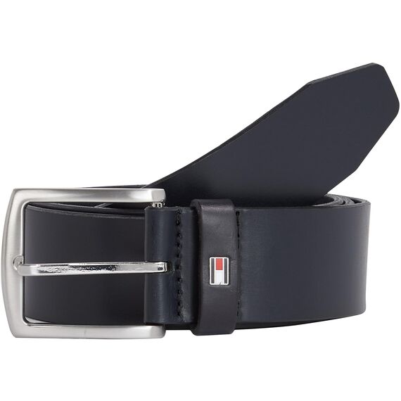 Tommy Hilfiger Herren Gürtel New Denton Belt 4,0 cm Ledergürtel, Blau (Midnight), 100 cm