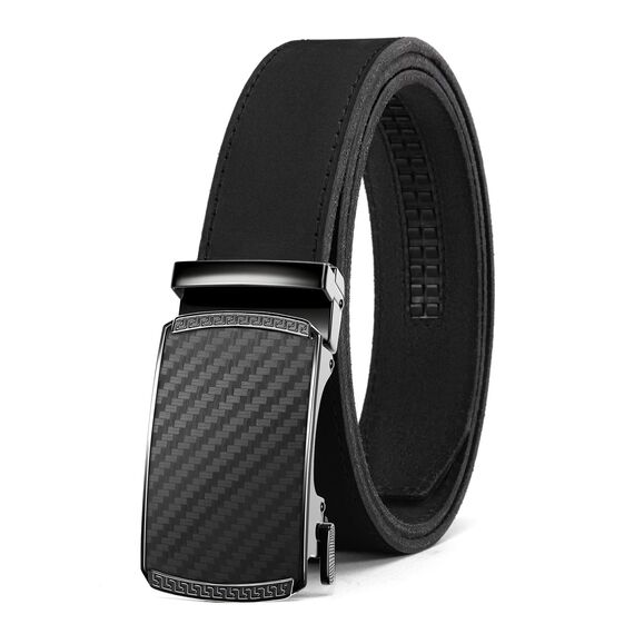 CHAOREN Gürtel Herren, Automatik Ledergürtel Herren Ratsche für Business Anzug, 35mm Gürtel ohne Löcher, Größe Angepasst