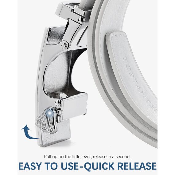 BOSTANTEN Gürtel Herren, Ledergürtel für Herren mit Ratsche Automatikschließe Business Anzug Gürtel Breit 35mm,Größe Angepasst