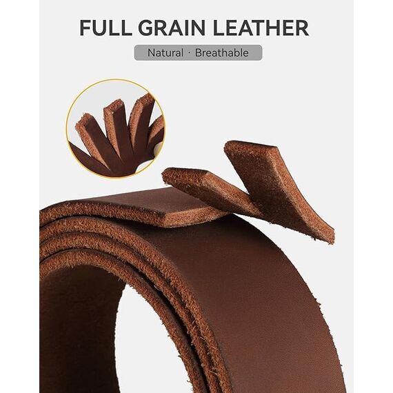 CHAOREN Gürtel Herren - Automatik Ledergürtel ohne Löcher für Herren Business Anzug - Größe Angepasst (Breit 35mm)