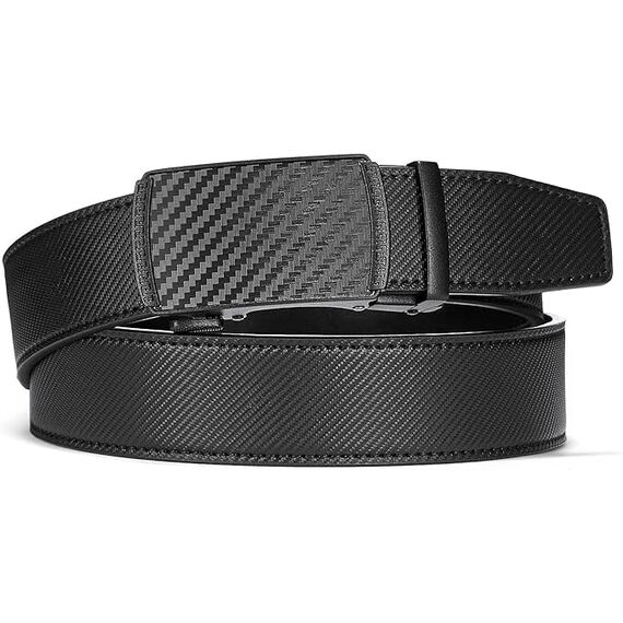 CHAOREN Gürtel Herren, Automatik Ledergürtel Herren Ratsche für Business Anzug, 35mm Gürtel ohne Löcher, Größe Angepasst