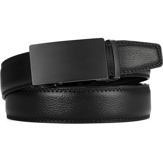CHAOREN Gürtel Herren, Automatik Ledergürtel Herren Ratsche für Business Anzug, 35mm Gürtel ohne Löcher, Größe Angepasst