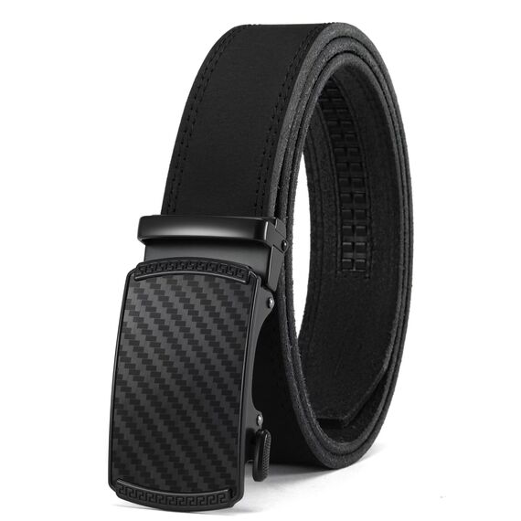 CHAOREN Gürtel Herren, Automatik Ledergürtel Herren Ratsche für Business Anzug, 35mm Gürtel ohne Löcher, Größe Angepasst