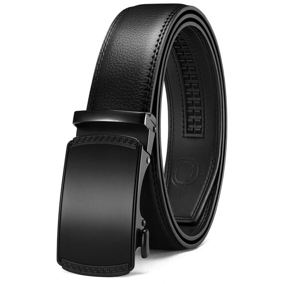 CHAOREN Gürtel Herren, Automatik Ledergürtel Herren Ratsche für Business Anzug, 35mm Gürtel ohne Löcher, Größe Angepasst