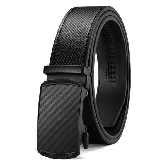 CHAOREN Gürtel Herren, Automatik Ledergürtel Herren Ratsche für Business Anzug, 35mm Gürtel ohne Löcher, Größe Angepasst