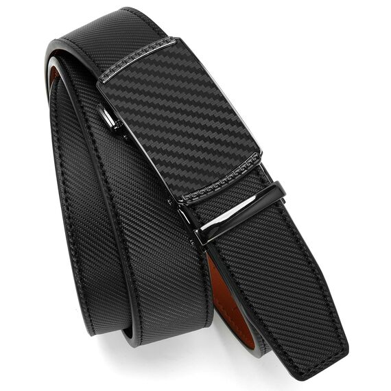 CHAOREN Gürtel Herren, Automatik Ledergürtel Herren Ratsche für Business Anzug, 35mm Gürtel ohne Löcher, Größe Angepasst