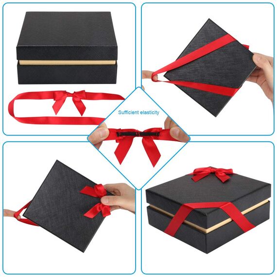 flintronic Herren Gürtel,Hochwertiges Leder material Ratsche Automatik Gürtel für Männer Ledergürtel Breite 3.5cm Länge 130CM-Schwarz (inkl Schlüsselbund & Geschenkbox)