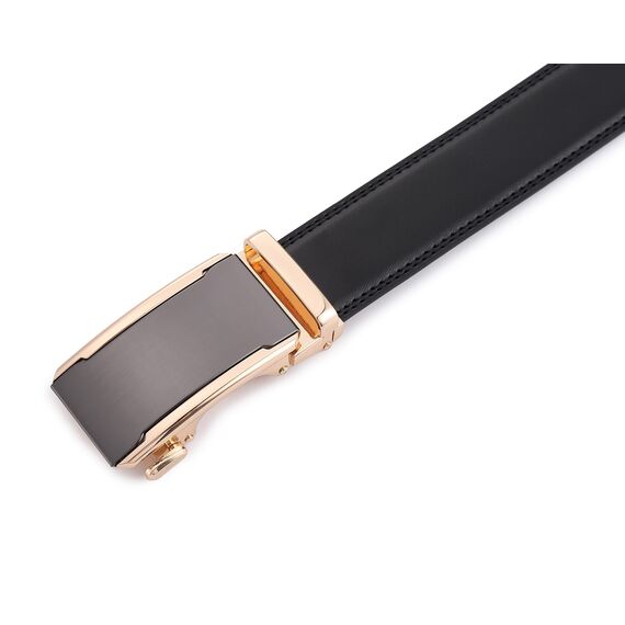 guvoosm Gürtel Herren,Leder Automatik Gürtel Für Herren Business Anzug -3,5cm Breite-2010-110-Black 251