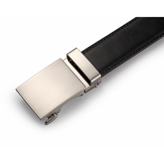 guvoosm Gürtel Herren,Leder Automatik Gürtel Für Herren Business Anzug -3,5cm Breite-400-110-Black 251