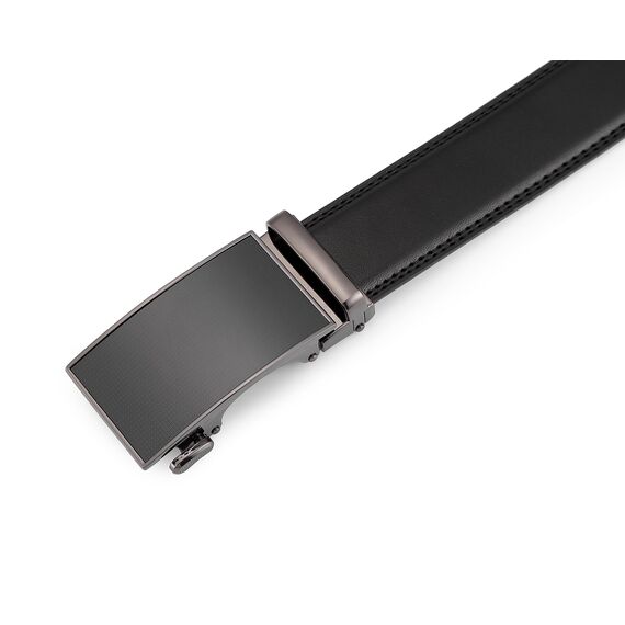 guvoosm Gürtel Herren,Leder Automatik Gürtel Für Herren Business Anzug -3,5cm Breite-88-140-Black 251