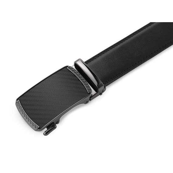 guvoosm Gürtel Herren,Leder Automatik Gürtel Für Herren Business Anzug -3,5cm Breite-11-110-Black 251