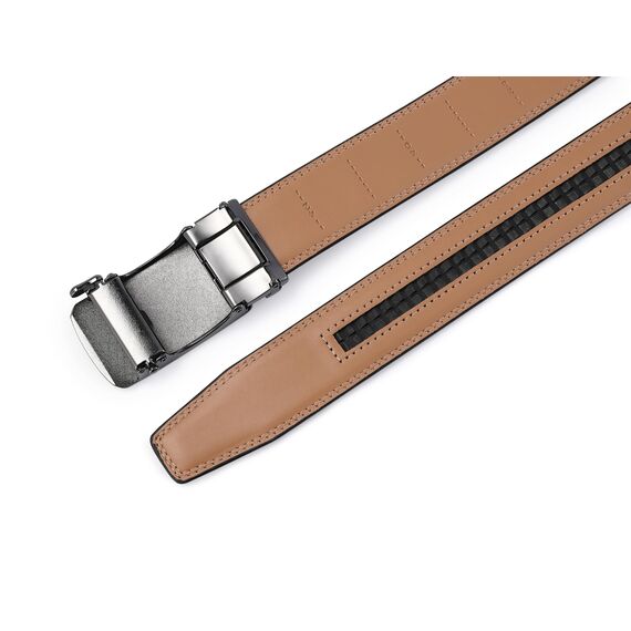 guvoosm Gürtel Herren,Leder Automatik Gürtel Für Herren Business Anzug -3,5cm Breite-11-110-Black 251