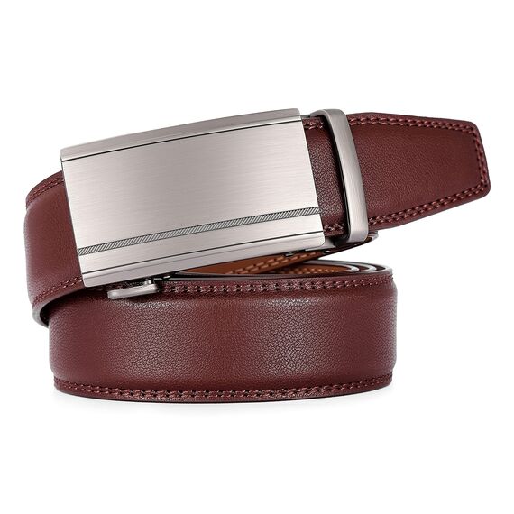 guvoosm Gürtel Herren,Leder Automatik Gürtel Für Herren Business Anzug -3,5cm Breite-800-110-Brown 6033
