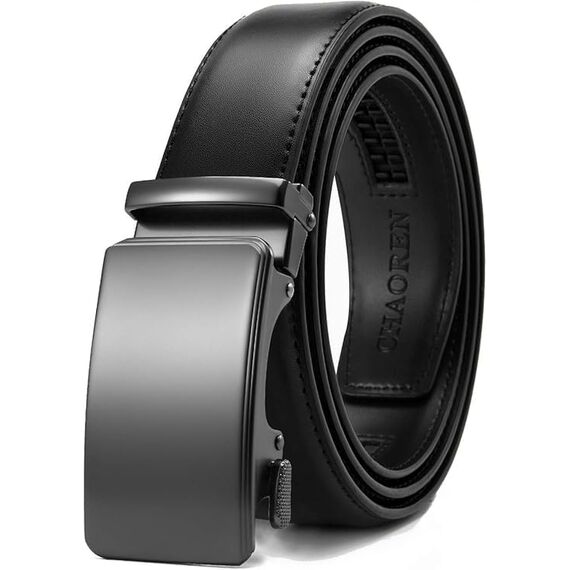 CHAOREN Herren Gürtel Ohne Schnalle, Automatik Gürtel für Männer Ledergürtel 35mm