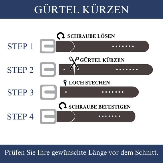 FOMAX Herren Ledergürtel aus Echtleder, Gürtel MADE IN GERMANY Handgemacht, Leder Vollledergürtel für Männer Jeans Anzug Business Elegant Casual, 38mm Breit Länge kürzbar, Dunkelbraun