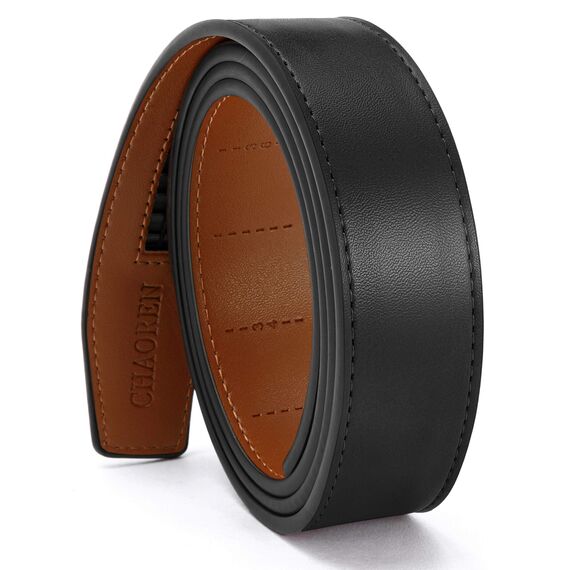 CHAOREN Herren Gürtel Ohne Schnalle, Automatik Gürtel für Männer Ledergürtel 35mm