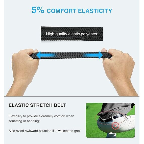 CHAOREN Elastischer Gürtel Herren, Stretch Gürtel Stoff ohne Löcher 35mm, Flechtgürtel für Golfhosen Lässige Shorts Jeans