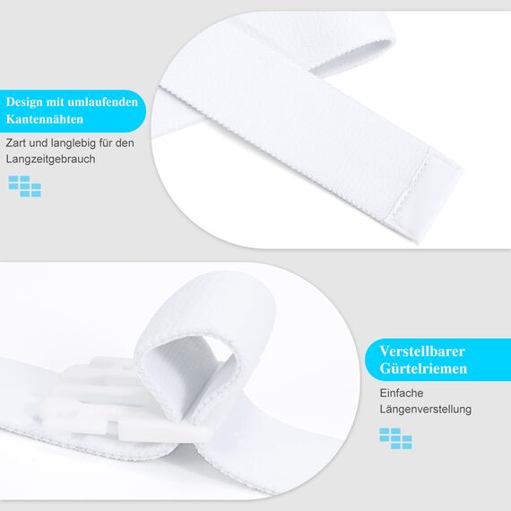 WHIPPY Elastischer Gürtel Herren Verstellbarer Outdoor Stretchgürtel Unisex Arbeitsgürtel für Damen Herren Stoffgürtel mit Kunststoffschnalle, 140cm/weiß