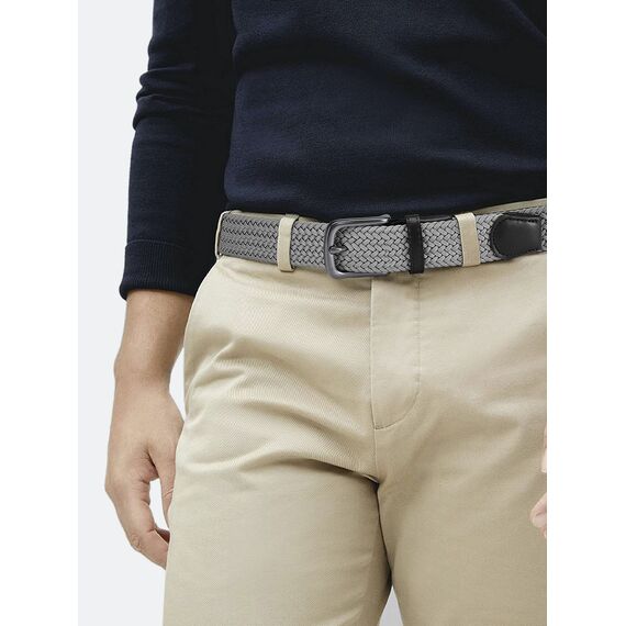 CHAOREN Elastischer Gürtel Herren, Stretch Gürtel Stoff ohne Löcher 35mm, Flechtgürtel für Golfhosen Lässige Shorts Jeans