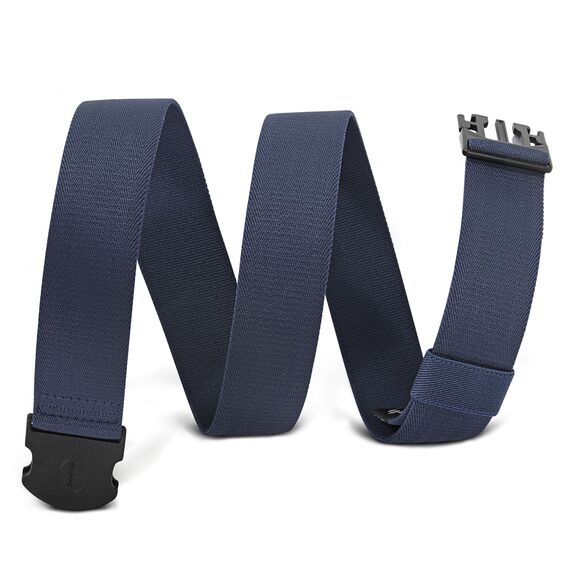 WHIPPY Elastischer Gürtel Herren Verstellbarer Outdoor Stretchgürtel Unisex Arbeitsgürtel für Damen Herren Stoffgürtel mit Kunststoffschnalle,Navy blau 110cm