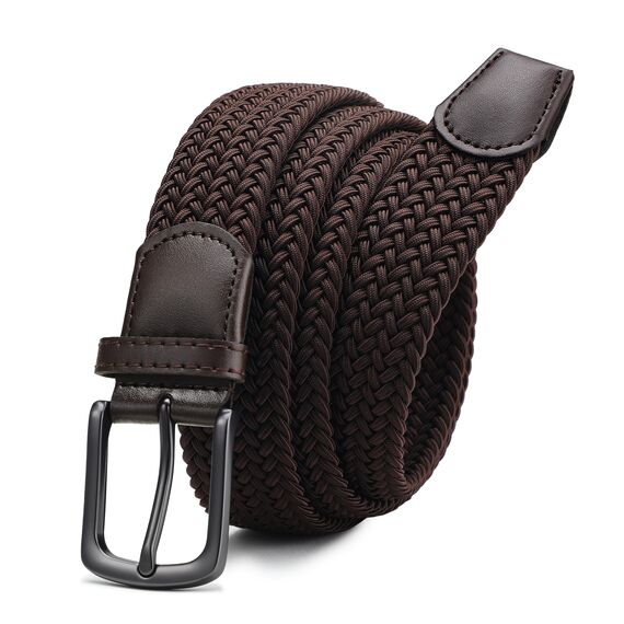 CHAOREN Elastischer Gürtel Herren, Stretch Gürtel Stoff ohne Löcher 35mm, Flechtgürtel für Golfhosen Lässige Shorts Jeans