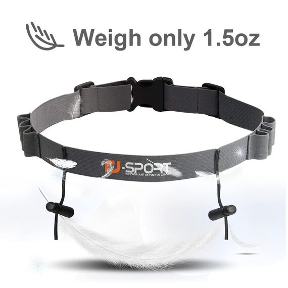 RJ-Sport Triathlon Startnummernband Laufgurt mit Nummernhalter & 6 Gel-Halter für Joggen Radfahren Marathons, Blua