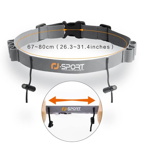 RJ-Sport Triathlon Startnummernband Laufgurt mit Nummernhalter & 6 Gel-Halter für Joggen Radfahren Marathons, Grua