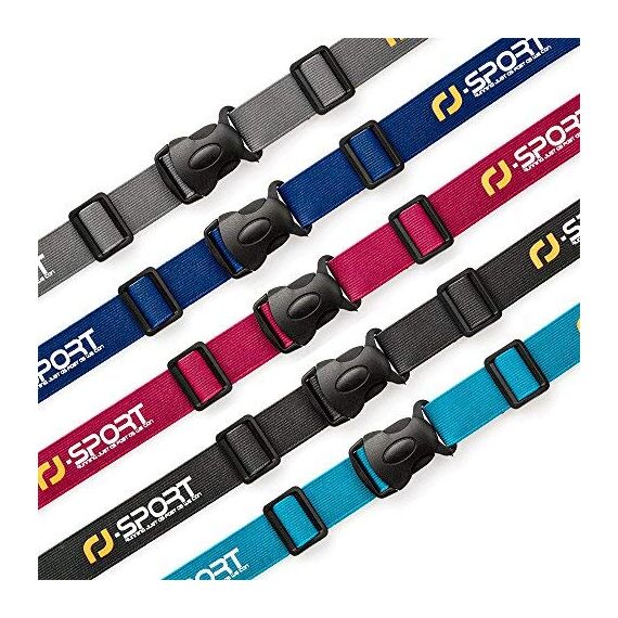 RJ-Sport Triathlon Startnummernband Laufgurt mit Nummernhalter & 6 Gel-Halter für Joggen Radfahren Marathons, Blua