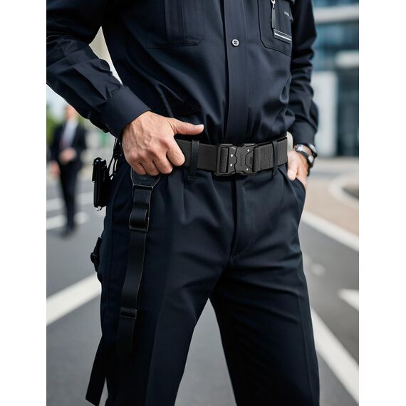 JUKMO Schnellverschluss Taktischer Gürtel, Militär Wandern 3,8cm Arbeit Gürtel mit Schwere Sicherheitsgurt Schnalle (L-für Taille 106cm-115cm (Länge 135cm), Grau)