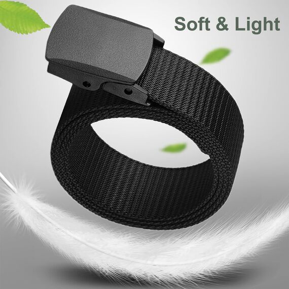 TENINE 2 Stück Taktischer Gürtel, Unisex Gürtel für Damen & Herren 3.8cm Breite Nylon Canvas Stoffgürtel Militär Web Arbeitsgürtel Verstellbarer 135cm mit Schnellverschluss YKK Schnalle