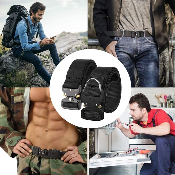 Chalier Herren 2er Unisex Gürtel, Einheitsgröße