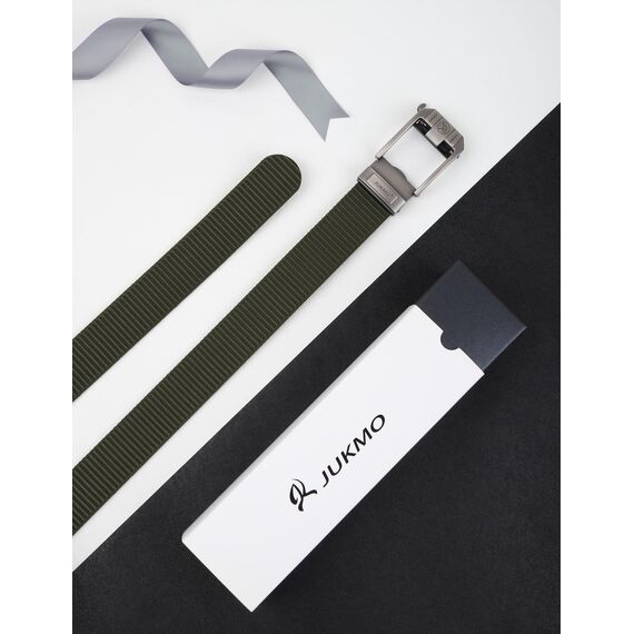 JUKMO Ratsche Gürtel Herren, Nylon Web Automatik Taktischer Arbeit Gürtel (Grün, Für Taille 106cm-135cm (Länge 150cm))