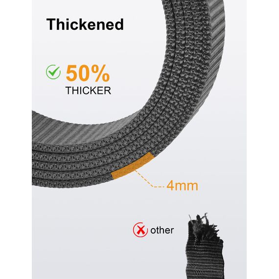 JUKMO Ratsche Gürtel Herren, Nylon Web Automatik Taktischer Arbeit Gürtel (Grau, Für Taille 106cm-135cm (Länge 150cm))