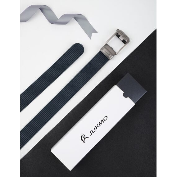 JUKMO Ratsche Gürtel Herren, Nylon Web Automatik Taktischer Arbeit Gürtel(Blau, Für Taille 106cm-135cm (Länge 150cm))
