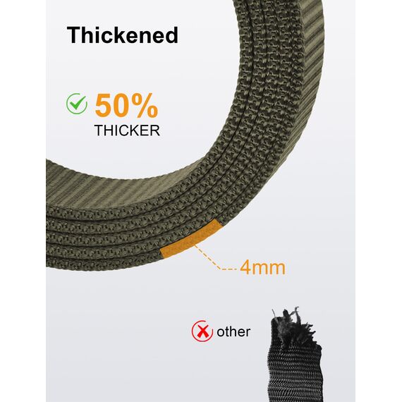 JUKMO Ratsche Gürtel Herren, Nylon Web Automatik Taktischer Arbeit Gürtel (Grün, Für Taille 60cm-105cm (Länge 120cm))