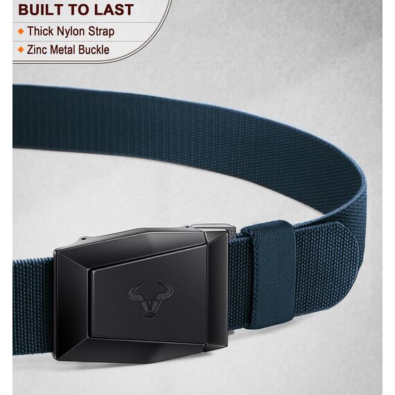 KEMISANT Taktischer Gürtel 2er, Gürtel Herren Arbeitsgürtel Militär Wandern 38mm,Schnellverschluss Metallschnalle(Schwarz/Purpurblau-155cm/52-56" taille verstellbar)